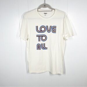 NWT Madewell White Love to All Graphic Short Sleeve Allday Tee Small